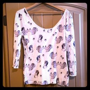 Anthropologie Squirrel Top